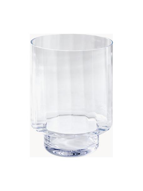 Mondgeblazen waxinelicht Tagliare, H 35 cm, Glas, Transparant, Ø 28 x H 35 cm