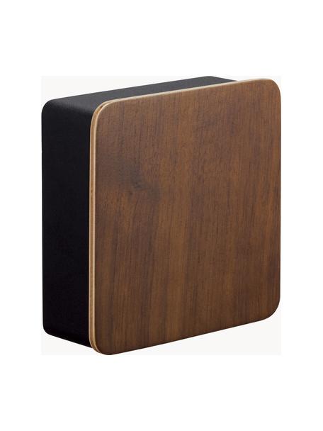 Boîte à clés avec dos magnétique Rin, Noir, bois foncé, larg. 16 x prof. 16 cm