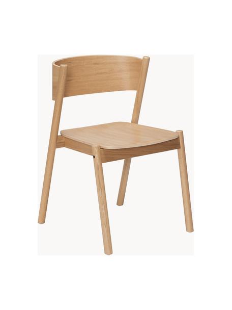 Sedia in legno Oblique, Struttura: legno di faggio, legno di, Legno chiaro, Larg. 55 x Prof. 51 cm