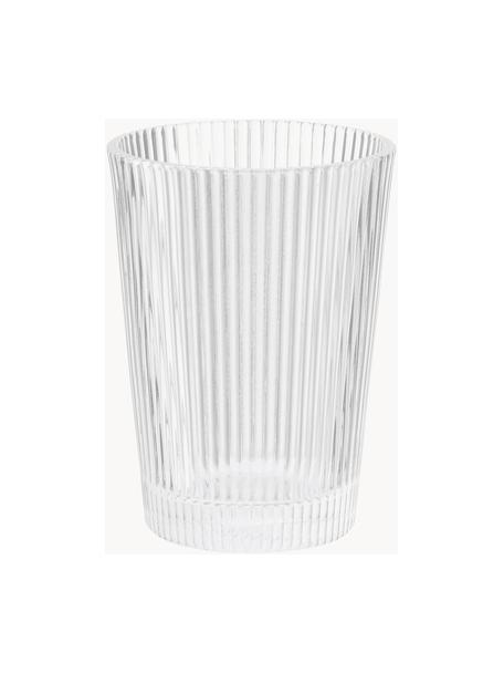 Vasos de vidrio Pilastro, 6 uds., Vidrio, Transparente, Ø 8 x Al 11 cm, 330 ml