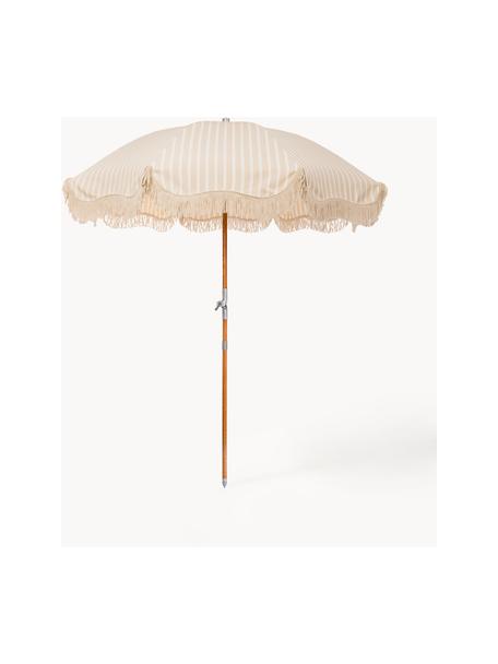 Parasol inclinable avec franges Retro, Ø 180 cm, Beige clair, Ø 180 x haut. 230 cm