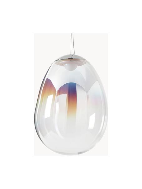 Lampa wisząca LED ze szkła dmuchanego z funkcją przyciemniania Stellar Nebula, Transparentny, opalizujący, Ø 22 x W 30 cm