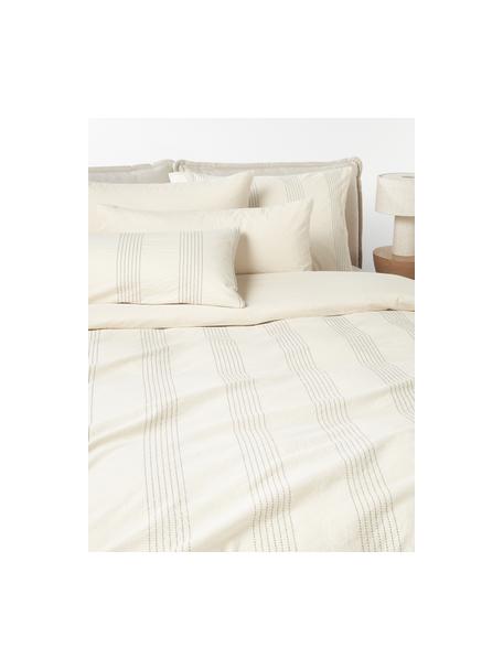 Housse de couette en percale de coton Graham, Blanc cassé, larg. 260 x long. 240 cm