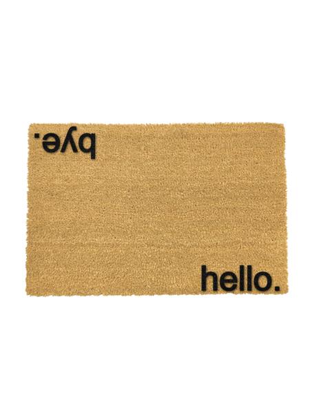 Wycieraczka Hello Bye, Włókno kokosowe, Brązowy, S 40 x D 60 cm