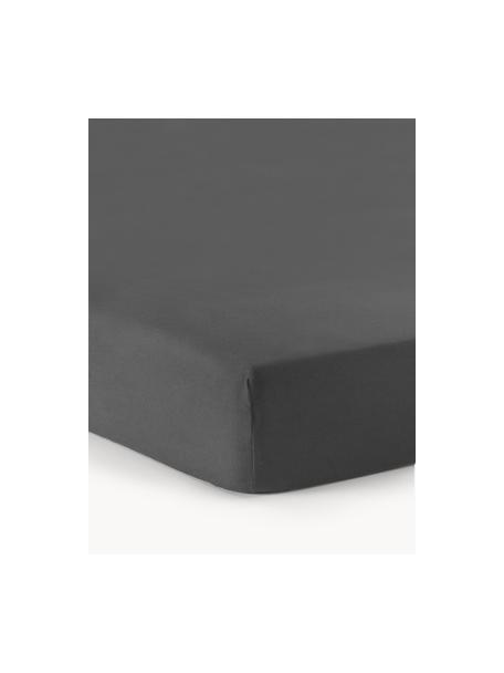 Flanelové napínací prostěradlo na topper Biba, Antracitová, Š 90 cm, D 200 cm, V 15 cm