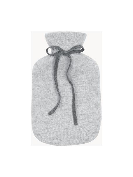 Bolsa de agua caliente de cachemira Florentina, Funda: 70% cachemira, 30% lana, Gris claro, gris oscuro, An 19 x L 30 cm