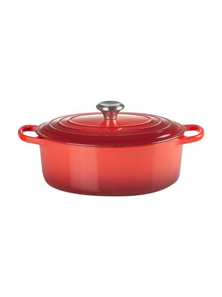 Cocotte ovale en fonte Signature Collection, Fer, émaillé, Rouge cerise, larg. 35 x haut. 15 cm