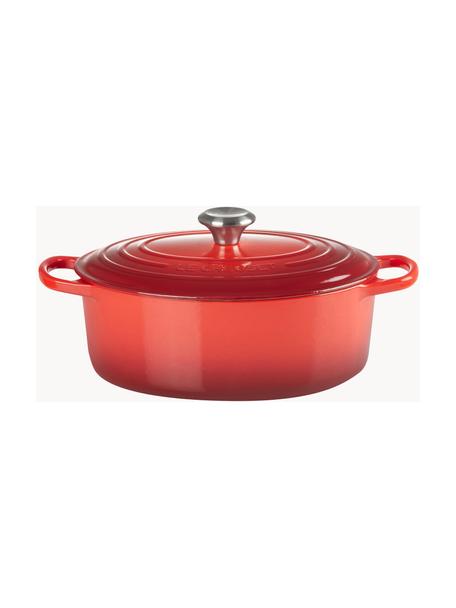 Ovale braadpan Signature Collection uit gietijzer, Geëmailleerd ijzer, Roodtinten, B 27 cm x H 15 cm, 4,1 L