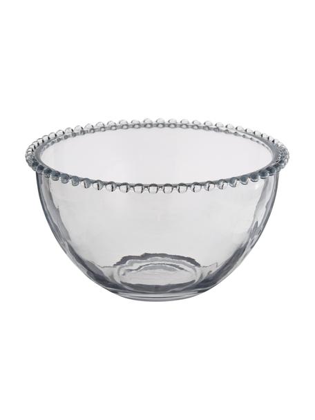 Glas-Schüssel Perles mit Randdekor, Glas, Transparent, Ø 21 cm