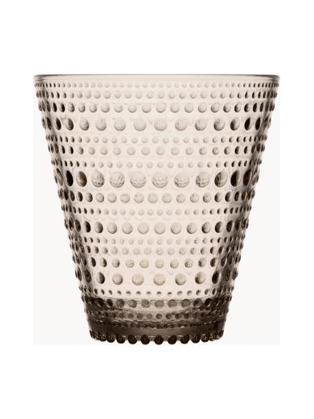 Vasos Kastehelmi, 2 uds., Vidrio, Beige transparente, Ø 9 x Al 10 cm, 300 ml