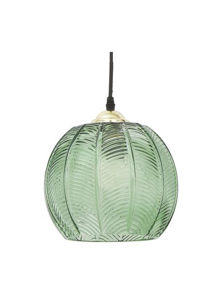 Malá závesná lampa zo skla Luisa, Zelená, Ø 22 x V 20 cm