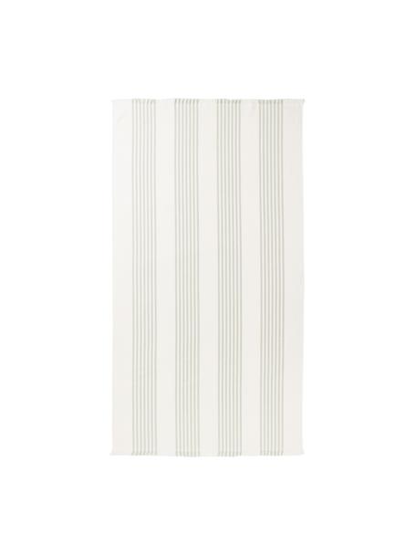 Hamamtuch Aren mit Fransen, Grün, B 100 x L 180 cm