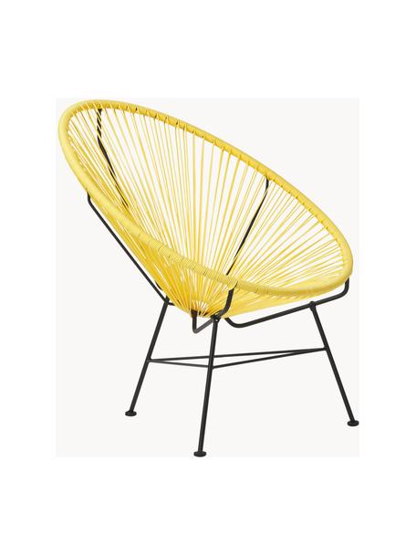 Kreslo s plastovým výpletom Bahia, Žltá, Š 81 x H 73 cm