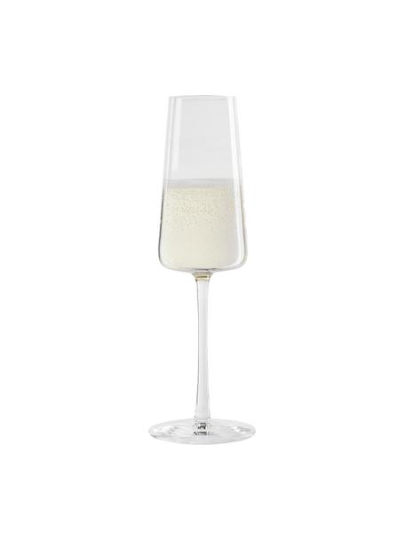 Copas flauta de champán de cristal Power, 6 uds., Cristal, Transparente, Ø 7 x Al 23 cm