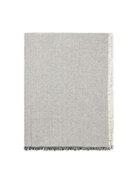 Nappe en coton Elouise, tailles variées, 100% coton, Blanc cassé, anthracite, 6-8 personnes (larg. 160 x long. 200 cm)