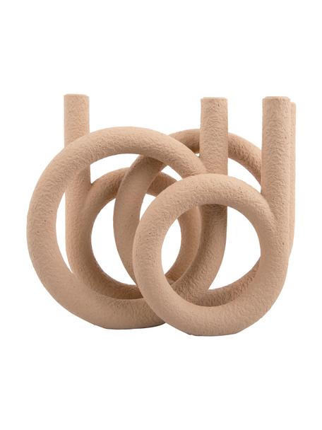 Świecznik Ring, Tworzywo sztuczne, Beżowy, S 38 x W 30 cm