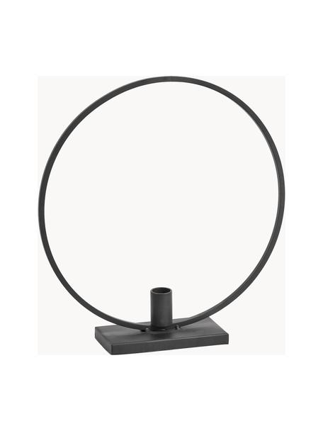 Svícen z kovu Agell, Potažený kov, Černá, Š 29 cm, V 31 cm