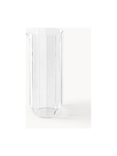 Jarra de agua soplada Angoli, 1,1 l, Vidrio de borosilicato soplado

¡Descubre la versatilidad de la vajilla de vidrio borosilicato para tu hogar! 
El vidrio de borosilicato es un material de alta calidad, fiable y resistente. Se caracteriza por su excepcional resistencia al calor y, por tanto, puede soportar temperaturas extremas. Por tanto, es especialmente adecuado para bebidas calientes. En comparación con el vidrio tradicional, el vidrio de borosilicato es más resistente a roturas y grietas debido a su composición y estructura., Transparente, 1,1 L