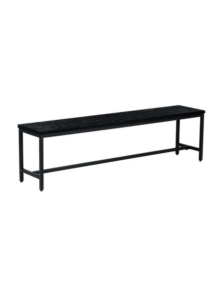 Banco de madera maciza Raw, Asiento: madera de mango maciza ce, Estructura: metal con pintura en polv, Negro, An 170 x Al 47 cm