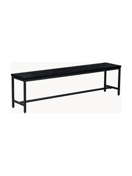 Banc en bois de manguier massif Raw, Noir, larg. 180 x prof. 90 cm