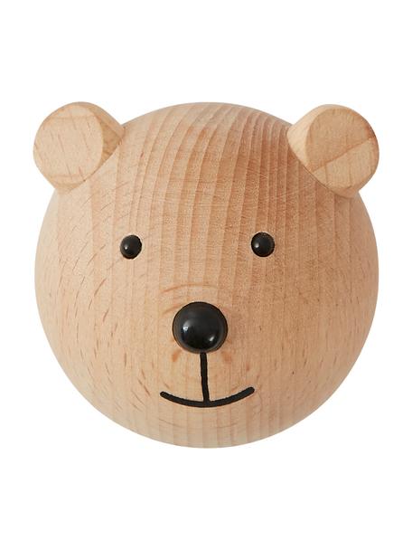 Nástenný vešiak Bear z bukového dreva, Bukové drevo, Drevo, čierna, Š 5 x V 5 cm