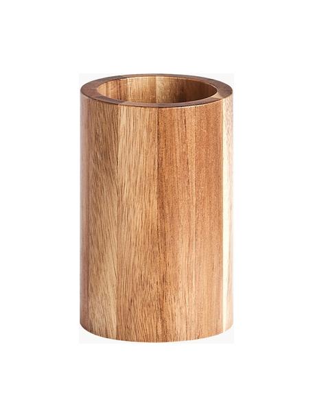 Vaso cepillo de dientes de madera de acacia Wood, Madera de acacia, Madera de acacia, Ø 7 x Al 11 cm