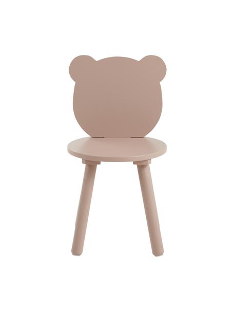 Krzesło dla dzieci z drewna Beary, 2 szt., Drewno sosnowe, płyta pilśniowa średniej gęstości (MDF) lakierowana, Blady różowy, S 30 x W 58 cm