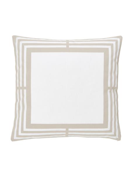 Funda de cojín estampada Zahra, 100% algodón, Blanco, beige, An 45 x L 45 cm