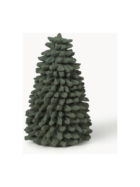 Sapin décoratif Pulp, haut. 21 cm, Pâte de coton, Vert foncé, Ø 11 x haut. 21 cm