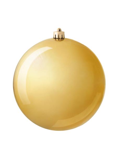Boule de Noël incassable Stix, Plastique, Couleur dorée, Ø 14 cm, 2 pièces