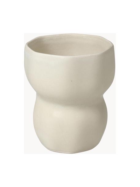 Mug design artisanal de forme organique Limfjord, 350 ml, Grès cérame, Beige, Ø 9 x haut. 11 cm, 350 ml