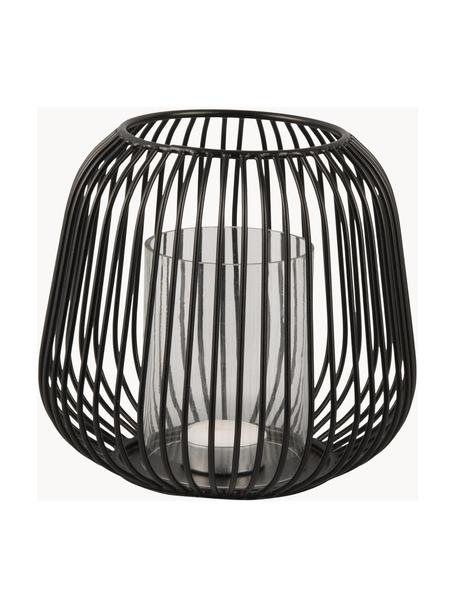 Windlicht Illuminate, Schwarz, Ø 17 x H 16 cm