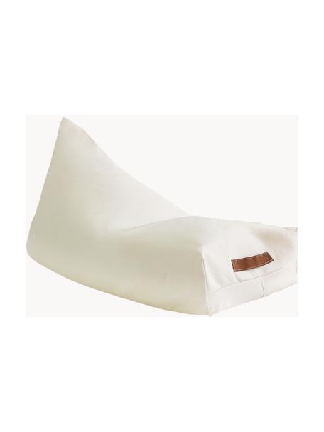 Sitzsack Oasis aus Baumwolle, Bezug: 100 % Baumwolle, Off White, B 52 x L 119 cm