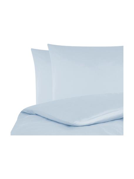 Parure copripiumino in raso di cotone Comfort, Azzurro, 200 x 200 cm + 2 federe 50 x 80 cm