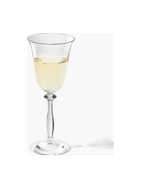 Copas de vino blanco Lacey, 4 uds., Vidrio de cristal, Transparente, Ø 7 x Al 25 cm, 200 ml
