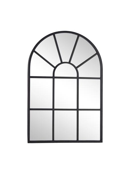 Wandspiegel Reflix mit schwarzem Metallrahmen, Rahmen: Metall, beschichtet, Spiegelfläche: Spiegelglas, Schwarz, B 58 x H 87 cm