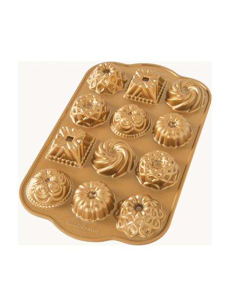 Mini-Kuchenform Charms mit Antihaftbeschichtung, Aluminiumguss, antihaftbeschichtet, Goldfarben mit Metallic-Finish, B 30 x T 19 cm