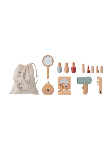 Komplet zabawek Daisy Make-up, 11 elem., Drewno naturalne, akryl, Jasne drewno naturalne, wielobarwny, S 22 x W 22 cm