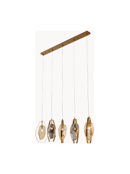 Závesná lampa Diamond Fever, Odtiene zlatej, odtiene striebornej, Š 110 x V 130 cm