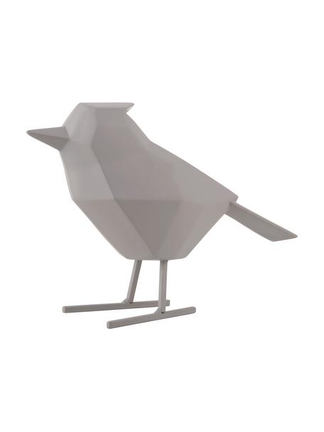 Dekorácia Bird, Umelá hmota, Sivá, Š 24 x V 19 cm