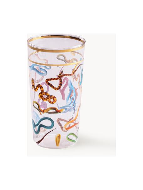 Wasserglas Snakes, Dekor: Gold Entdecke die Vielsei, Snakes, Ø 7 x H 13 cm, 370 ml