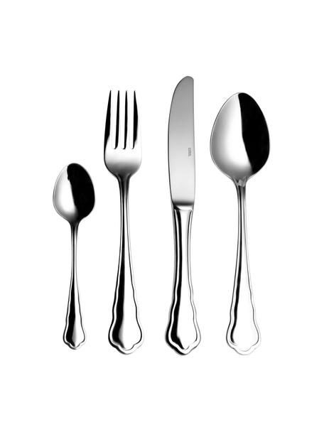 Ménagère Lotus, 6 personnes (24 élém.), Acier au chrome-nickel 18/10

Les couverts sont fabriqués en acier inoxydable. Ils ont donc une longue durée de vie, ne rouillent pas et résistent aux bactéries. De plus, ils passent au lave-vaisselle, ne perdent pas leur couleur, sont faciles à entretenir, neutres au goût et résistants aux acides, Couleur argentée, Lot de différentes tailles