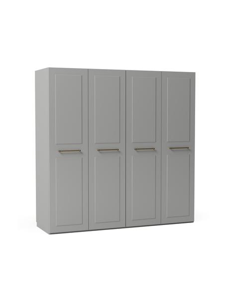 Modulární skříň s otočnými dveřmi Charlotte, šířka 200 cm, více variant, Dřevo, šedě lakované, Interiér Basic, V 200 cm
