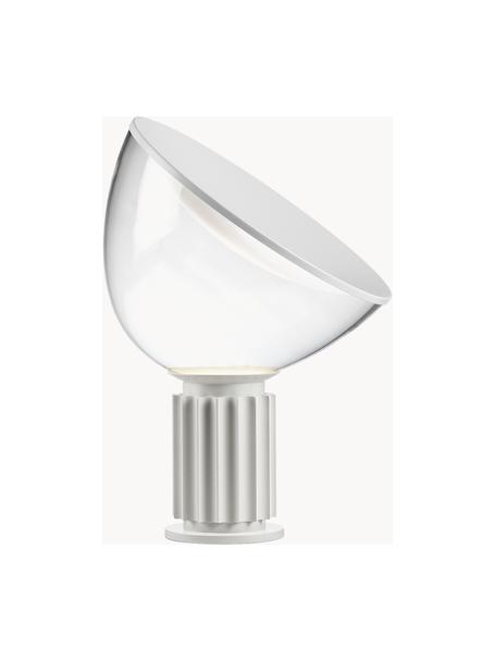 Dimbare LED tafellamp Taccia Small, mondgeblazen, Lampenkap: glas, Wit, Ø 37 x H 49 cm