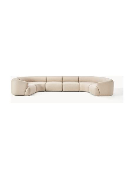 Canapé lounge modulable XL Sofia, Tissu beige clair, larg. 450 x prof. 231 cm