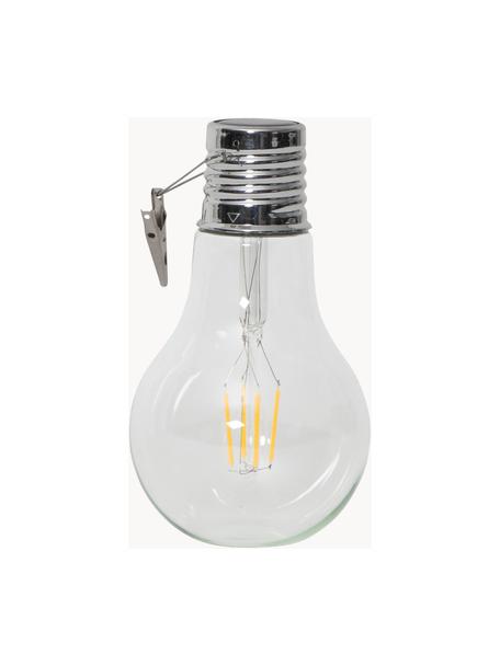 Lámparas solares para colgar LED Fille, 2 uds., Pantalla: vidrio, Casquillo: acero inoxidable, Transparente, Ø 10 x Al 18 cm