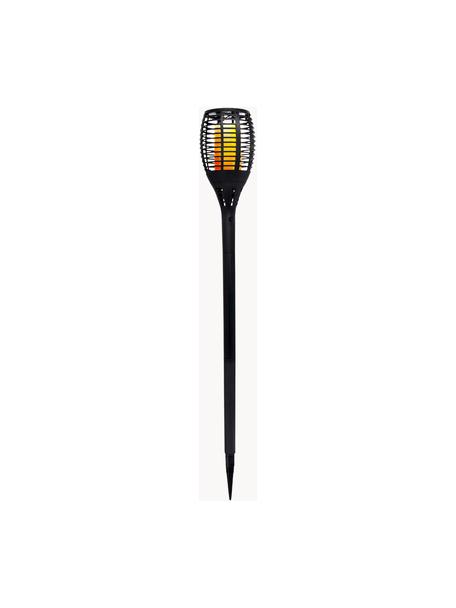 Borne lumineuse solaire à effet flamme Maity Sun, 2 pièces, Plastique, Noir, Ø 9 x haut. 70 cm