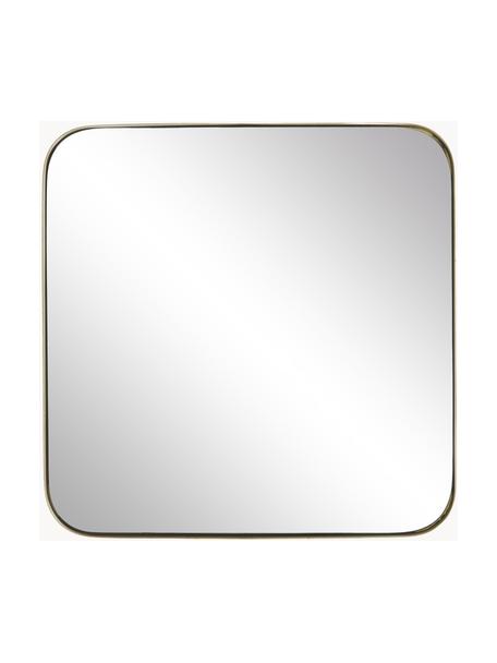 Specchio quadrato da parete Ivy, Cornice: metallo verniciato a polv, Retro: pannello di fibra a media, Superficie dello specchio: lastra di vetro, Dorato, Larg. 55 x Alt. 55 cm