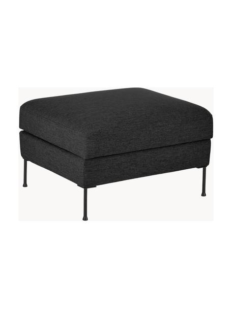 Pouf avec rangement Cucita, Tissu anthracite, larg. 75 x prof. 65 cm