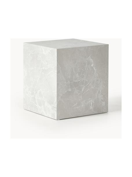 Tavolino effetto travertino Lesley, Pannello di fibra a media densità (MDF) rivestito con foglio di melamina, Effetto travertino beige, opaco, Larg. 45 x Alt. 50 cm